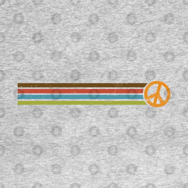 RETRO PEACE STRIPES - 70s Vintage Color Palette by Jitterfly